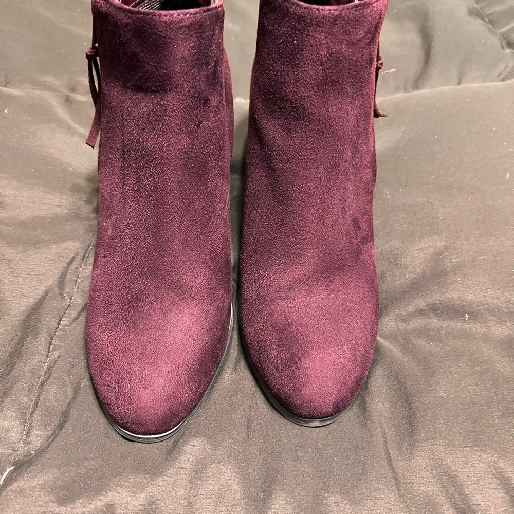Charlotte Russe Purple Ankle Booties with Block Heel